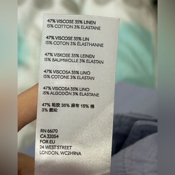 Anthropologie Flared Cropped Pants in Light Blue - Picture 8 of 9